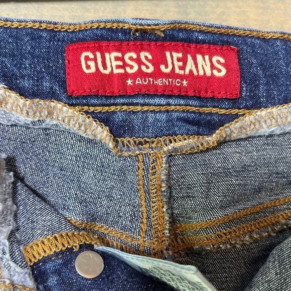 Vintage Guess Y2K Micro Mini Skirt Denim Womens Size 29 / US 8 Preppy Party - Picture 5 of 7